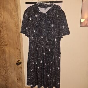 Spider Web Print Dress